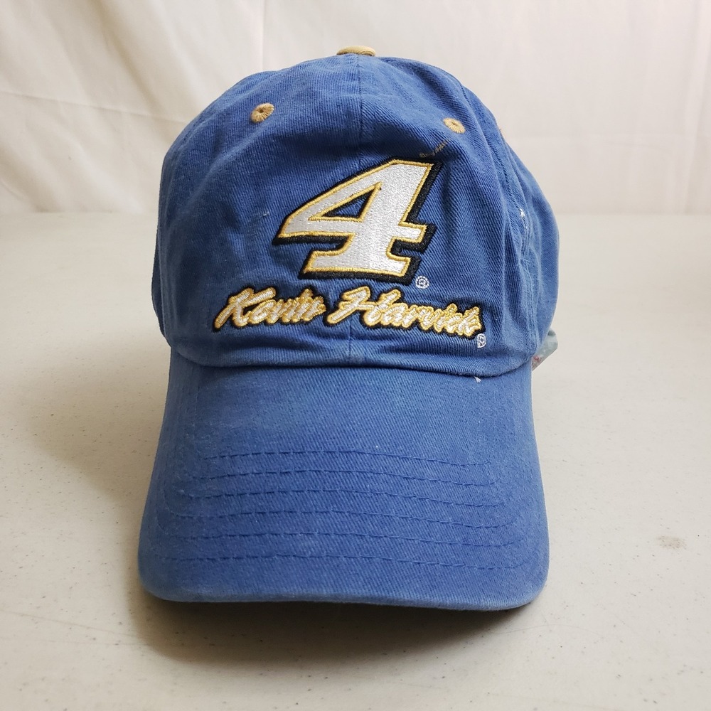 Nascar Hat Cap Mens One Size Blue Yellow Kevin Harvick #4 Race Car Racing Adult‎